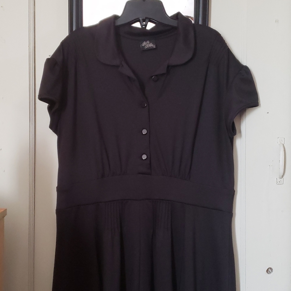 Rock Steady Plus Size Black Day Dress 3X